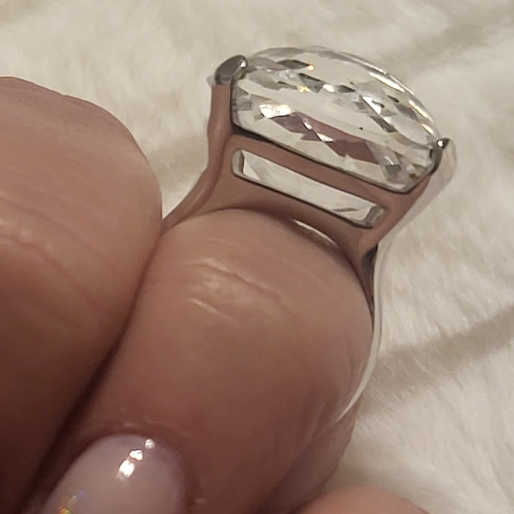 Swarovski Large Crystal Statement Ring - image 4